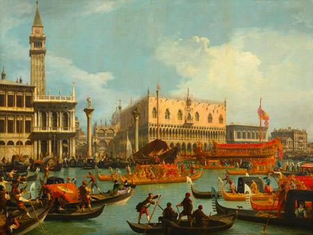 CANALETTO - Il ritorno del Bucintoro al molo davanti a Palazzo Ducale - 3CA3055