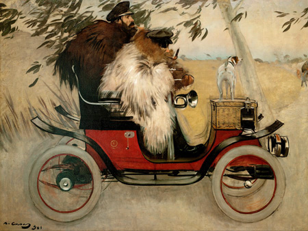 RAMON CASAS - Ramon Casas and Pere Romeu in an Automobile - 3AA2196